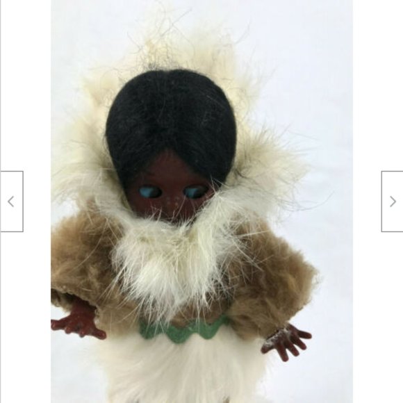 Vintage Eskimo Inuit 6" Doll with Tag Open Close Sleepy Eyes Made in Canada - Picture 3 of 4